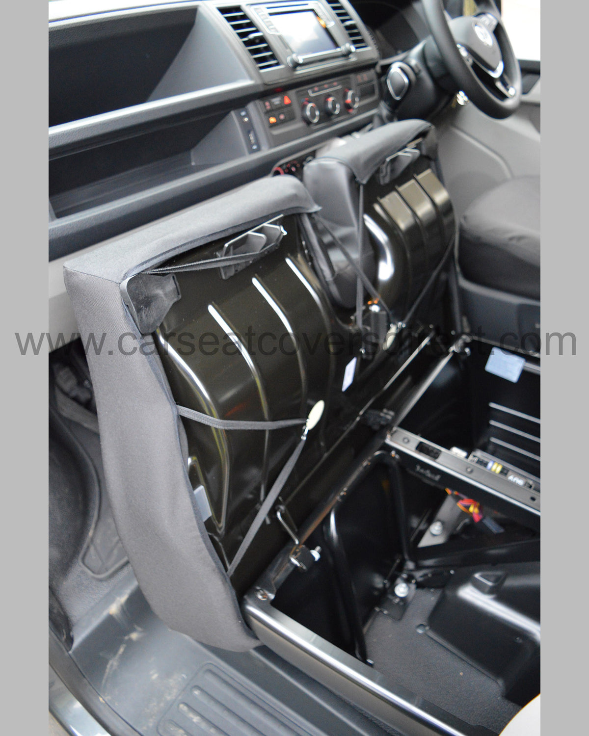 Volkswagen Transporter T5 Seat Covers | Black Heavy Duty | Single Driver & Double Passenger Bench | Custom Made to Order