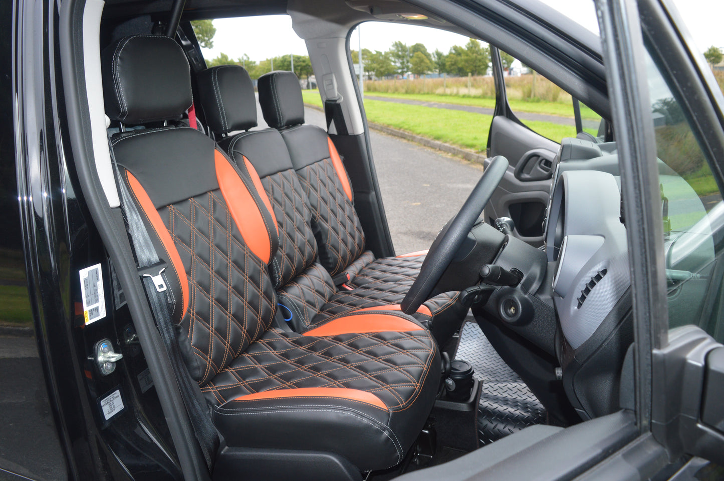 Citroën Berlingo Seat Covers (2008+) | Waterproof Diamond Quilted Leatherette | Custom Made to Order