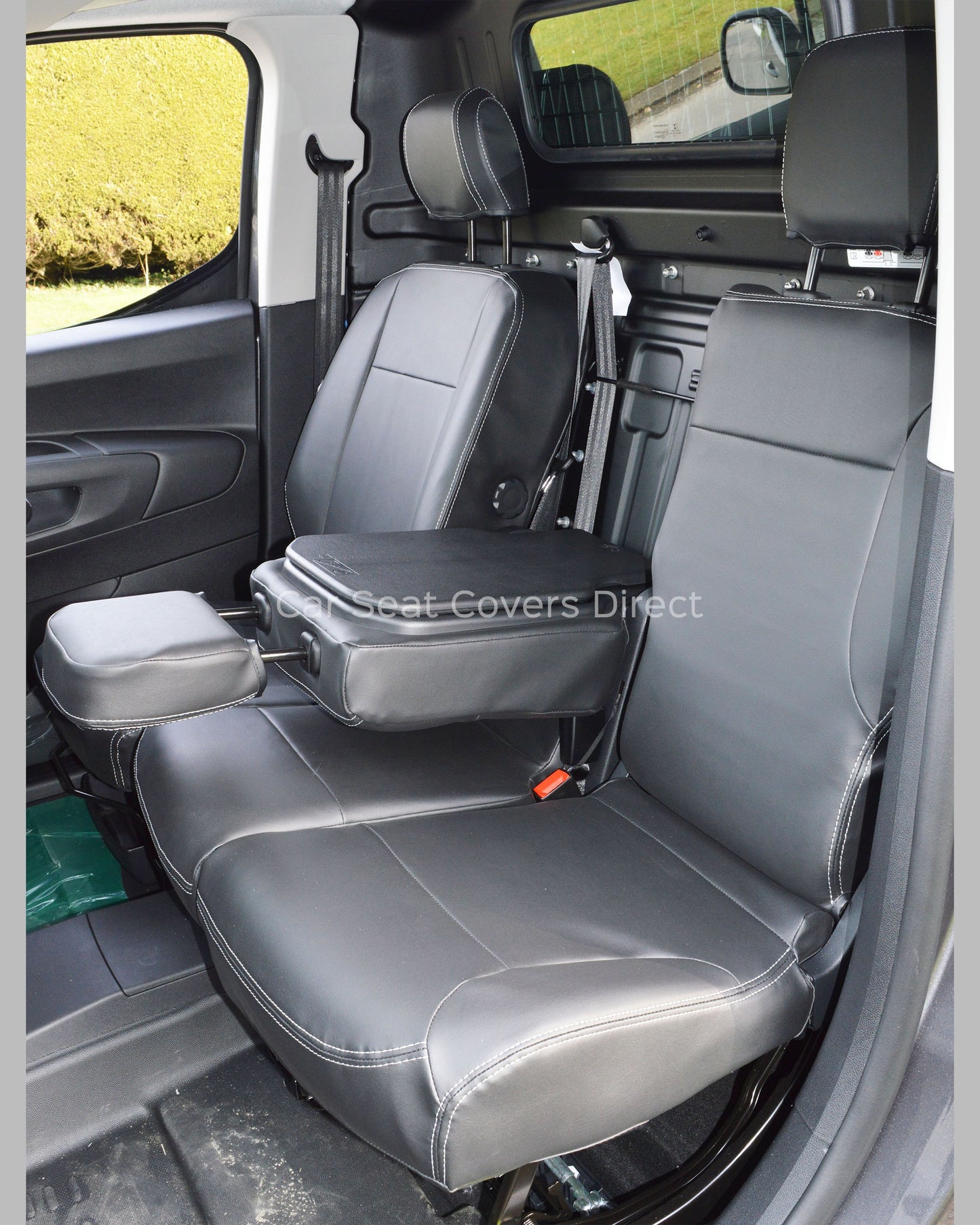 Citroen Berlingo Mk3 3 Seater custom Seat Covers (2018-Present) + Silver DTS Stitching