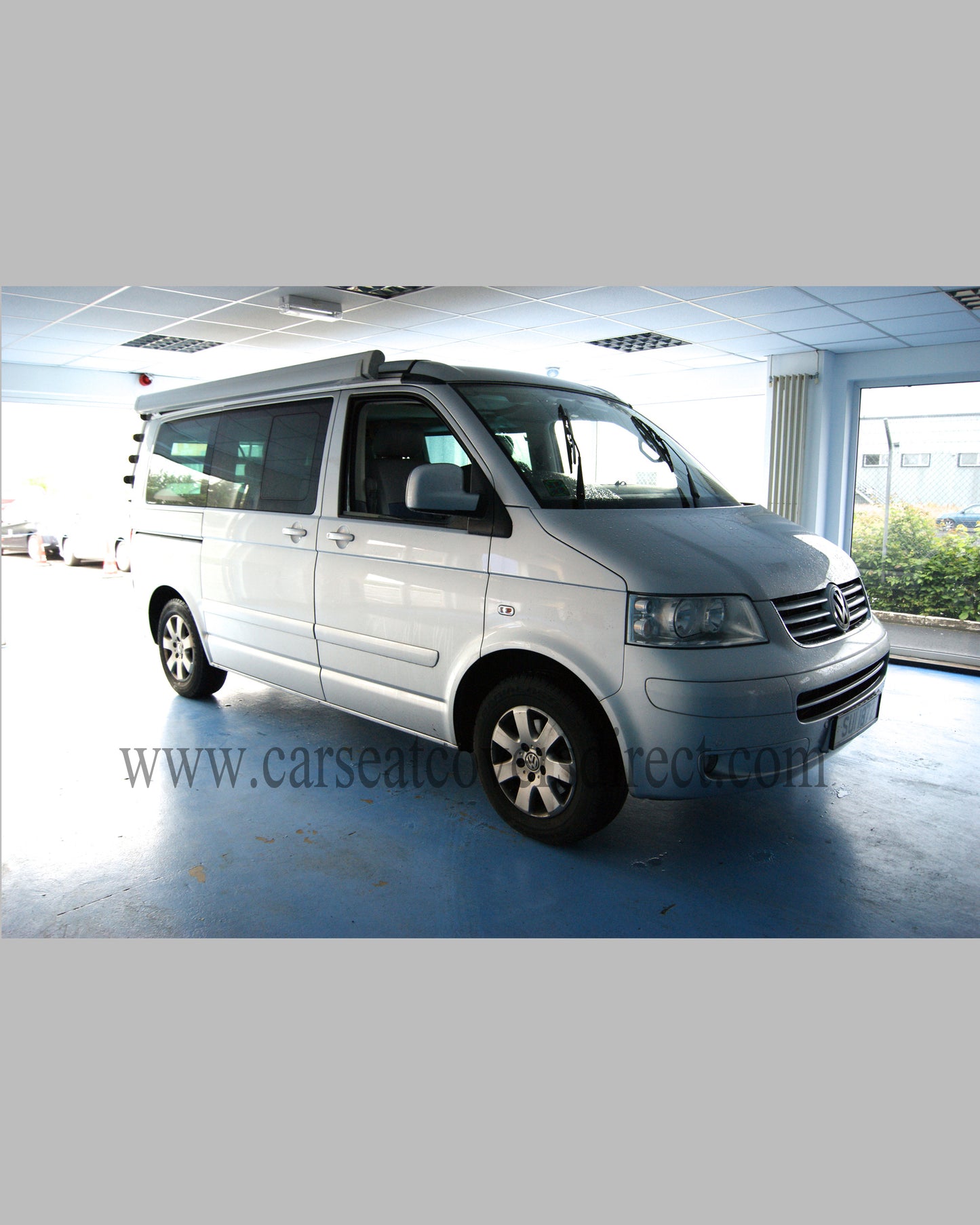 VW T5 California Seat Covers | Grey & Blue Leatherette UK Made
