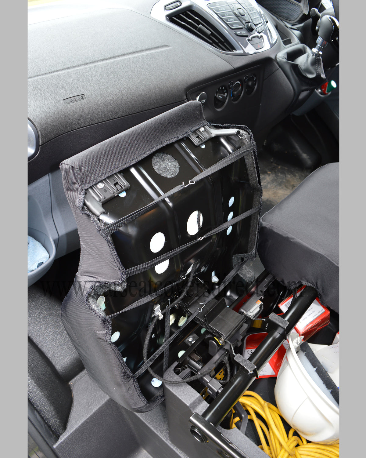 Ford Transit LWB & Tipper Seat Covers - Heavy Duty Black Tailored (2014-Present)