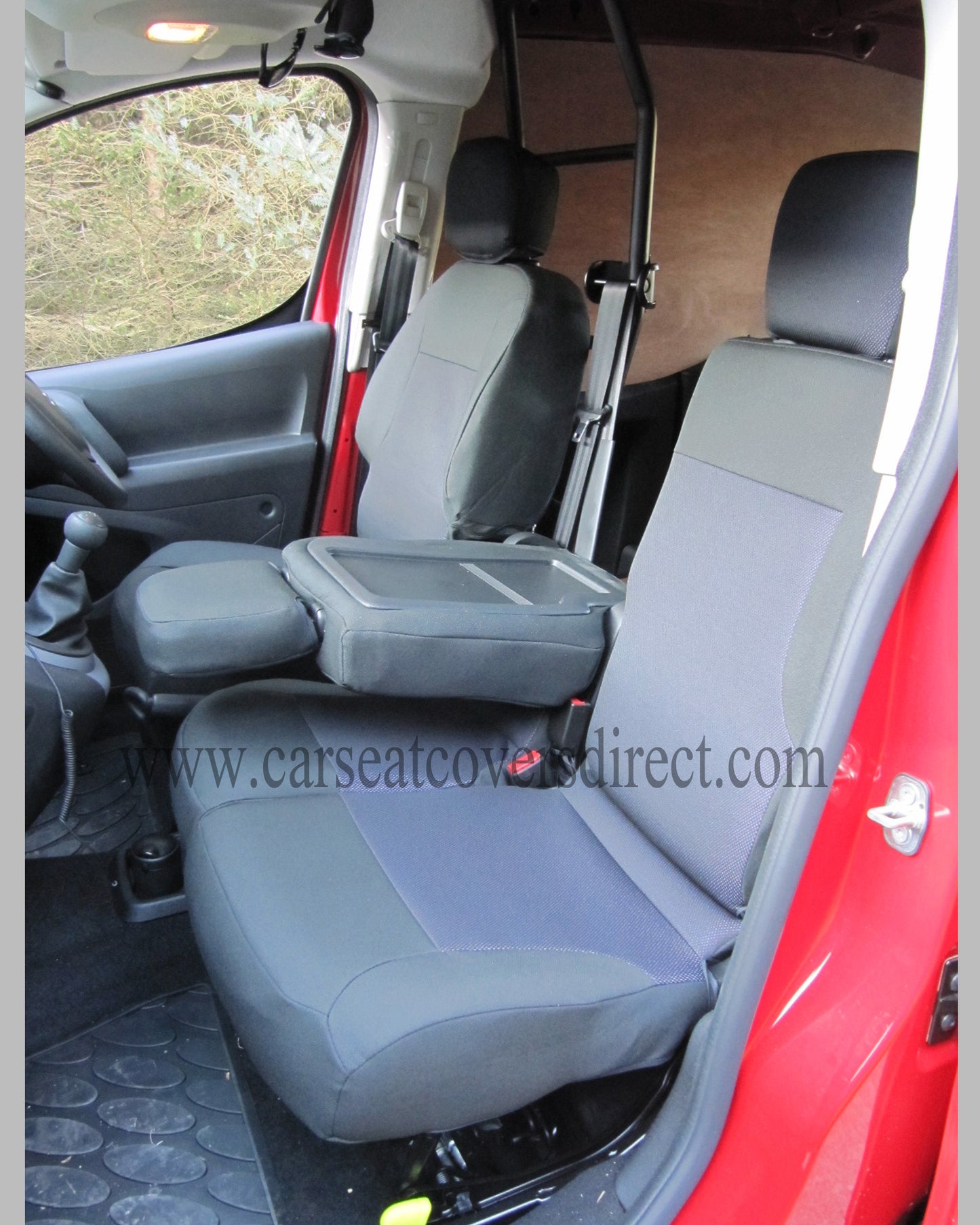 Citroen Berlingo MK2 Black & Blue Cloth Tailored Seat Covers (2008-Present)