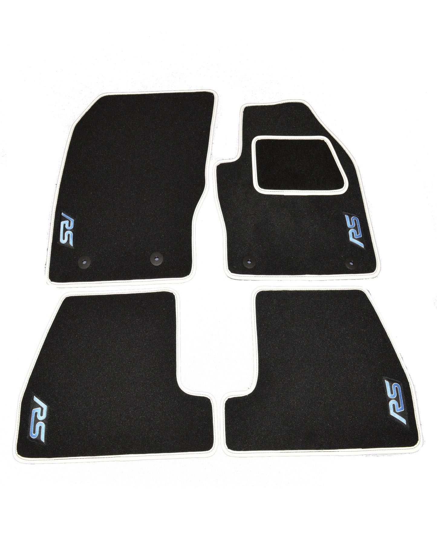 Ford Focus RS Prestige Tailored Car Mats With Frozen White Binding (3rd Generation)