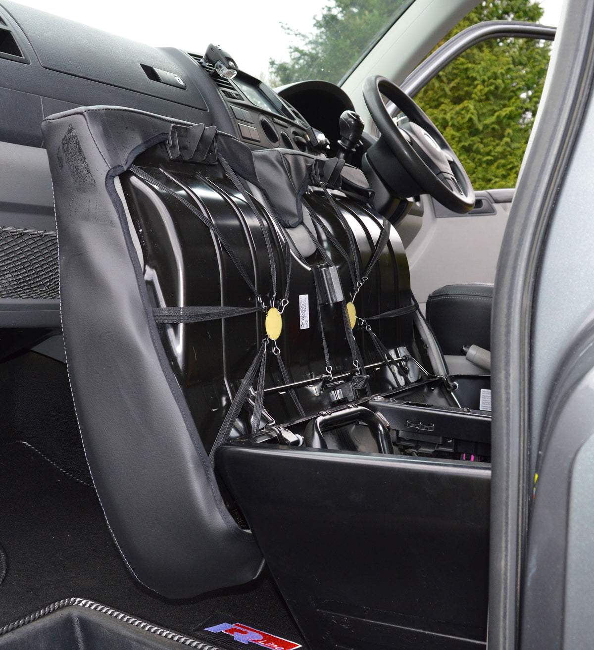 VW Transporter T5 Seat Covers | Black & White Diamond Quilting UK Made