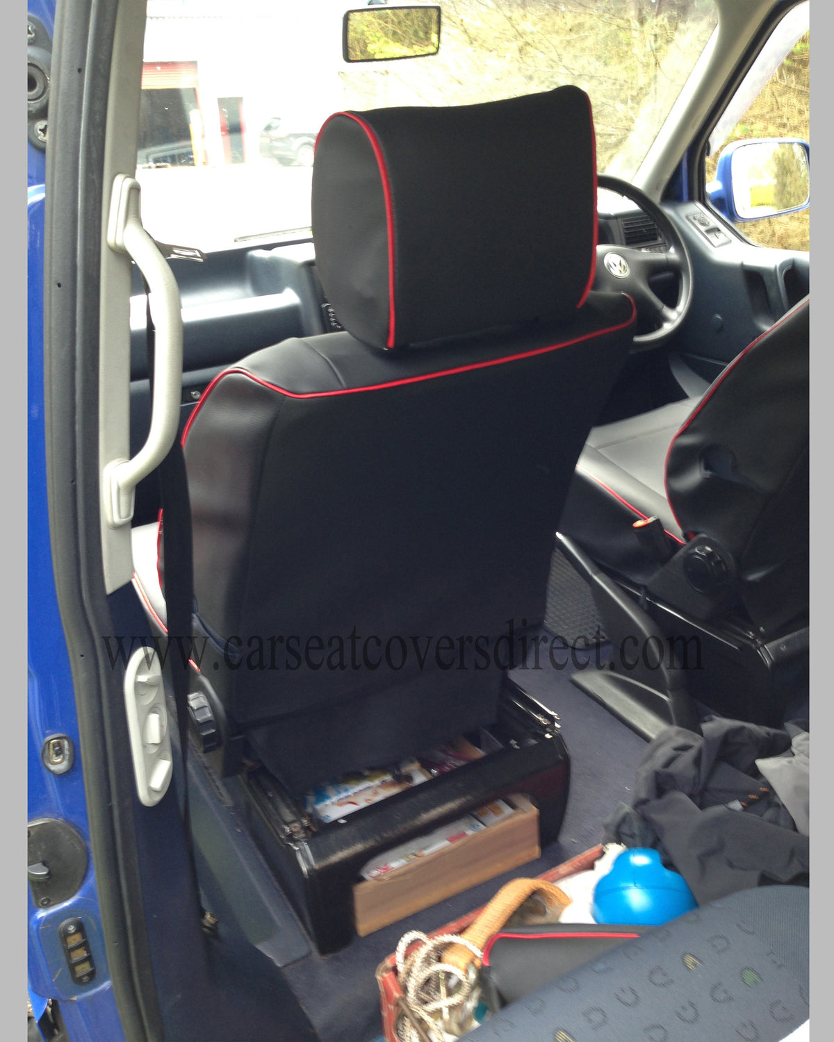 Volkswagen Transporter T4 Black Leatherette Seat Covers (1990–2003)