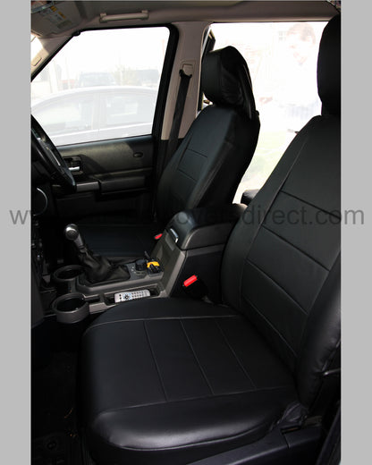 Land Rover Discovery Seat Covers - Black Leatherette (3rd Generation)