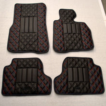 BMW 4 Series M Sport Luxury Floor Mats - Black Quilted Diamond Diamonds