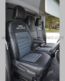 Vauxhall / Opel Vivaro Tailored Seat Covers - Black with Grey