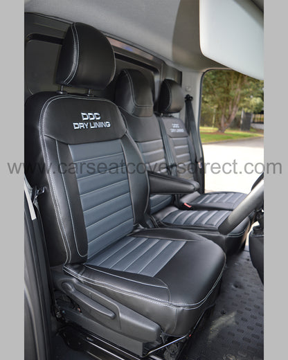 Vauxhall / Opel Vivaro Tailored Seat Covers - Black with Grey