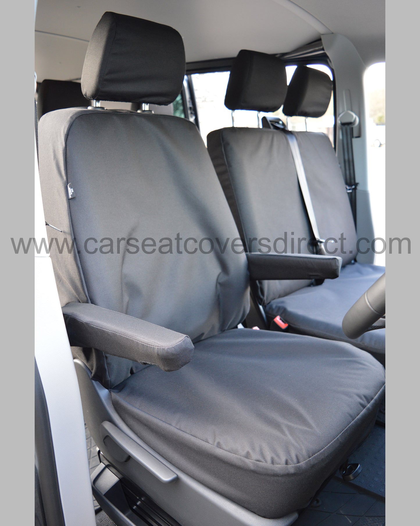 Volkswagen VW Transporter T5 Heavy Duty Seat Covers - Black