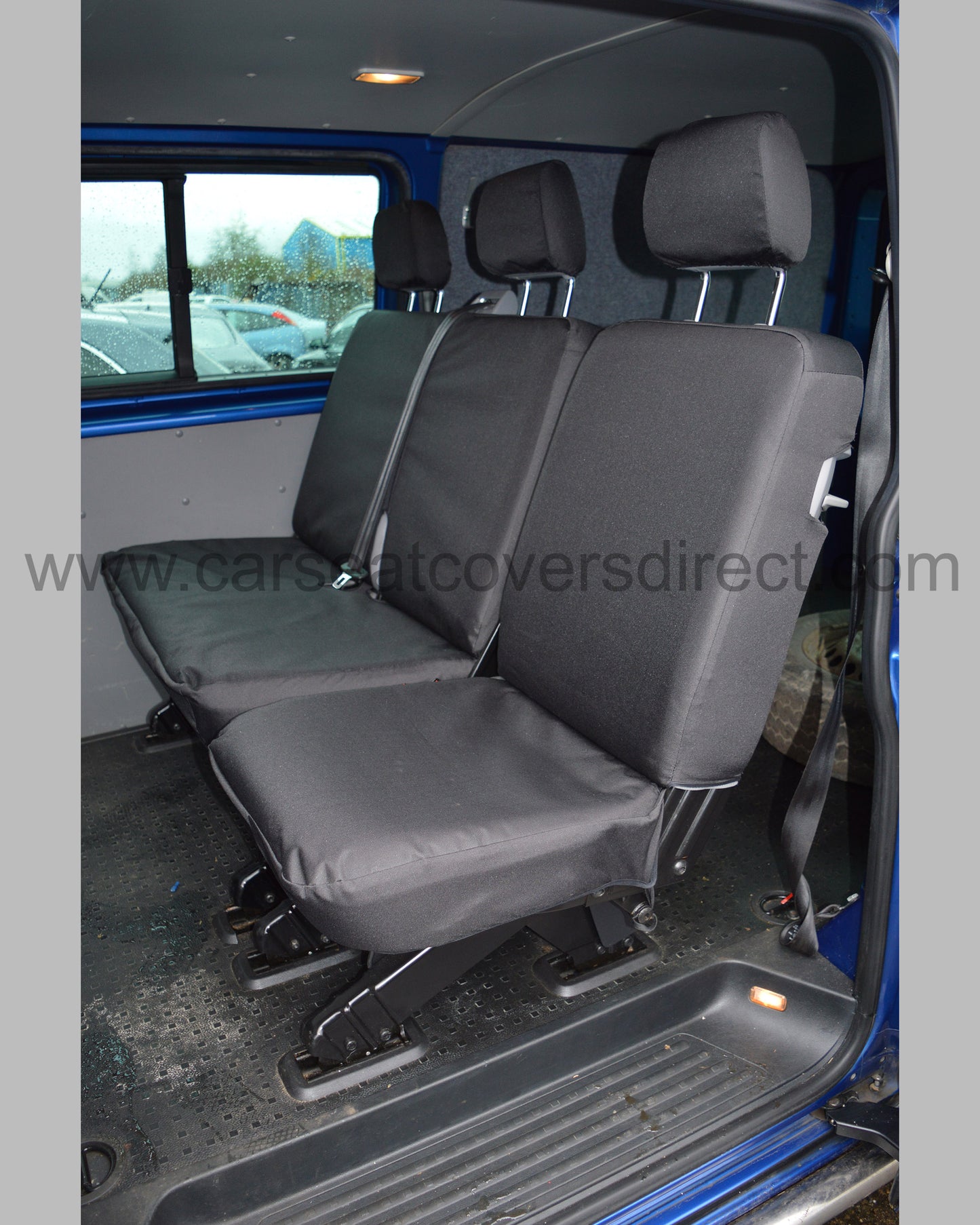 Volkswagen VW Transporter T5 Kombi Heavy Duty Seat Covers - Black Crew Cab