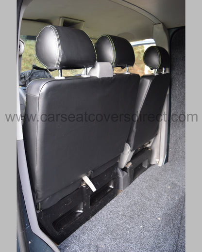 Volkswagen Transporter T5 Seat Covers - Black & Citrus Green Diamonds