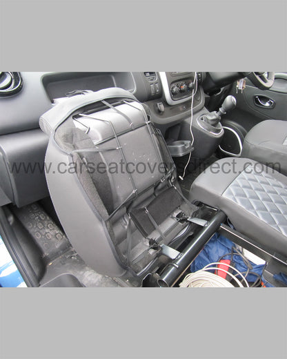 Vauxhall / Opel Vivaro Tailored Seat Covers - Charcaol with Grey Diamonds (Crew Cab)