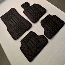 BMW 4 Series M Sport Luxury Floor Mats - Black Quilted Diamond Diamonds