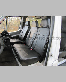 Mercedes Sprinter Crew Cab Seat Covers - Black Leatherette