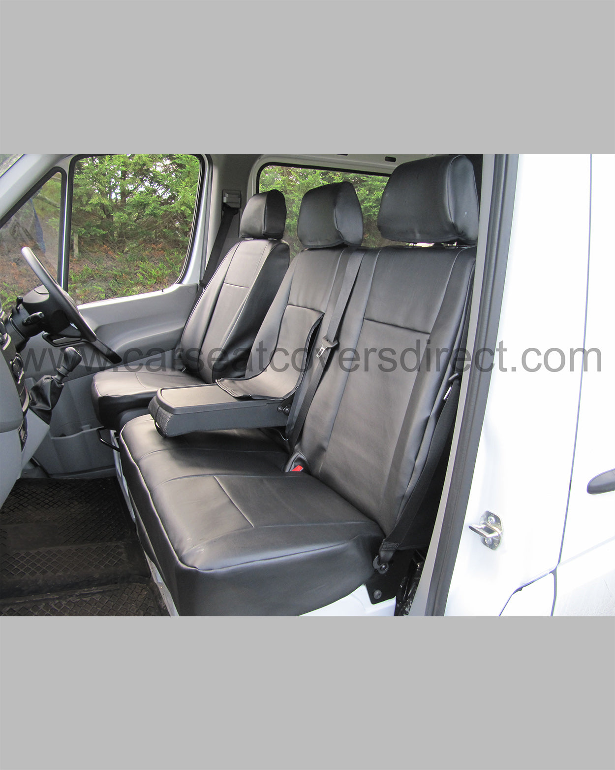 Mercedes Sprinter Crew Cab Seat Covers - Black Leatherette