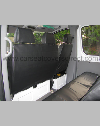 Mercedes Sprinter Crew Cab Seat Covers - Black Leatherette