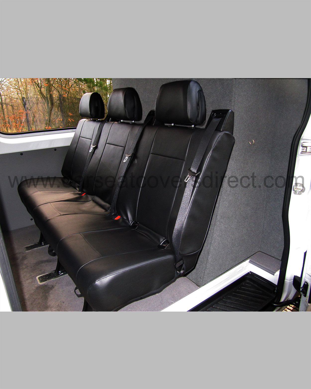 Mercedes Sprinter Crew Cab Seat Covers - Black Leatherette