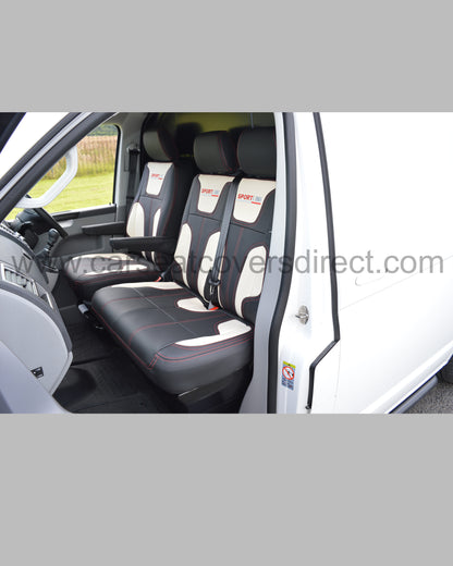 Volkswagen VW Transporter T5 & T6 Sportline Replica Leatherette Seat Covers