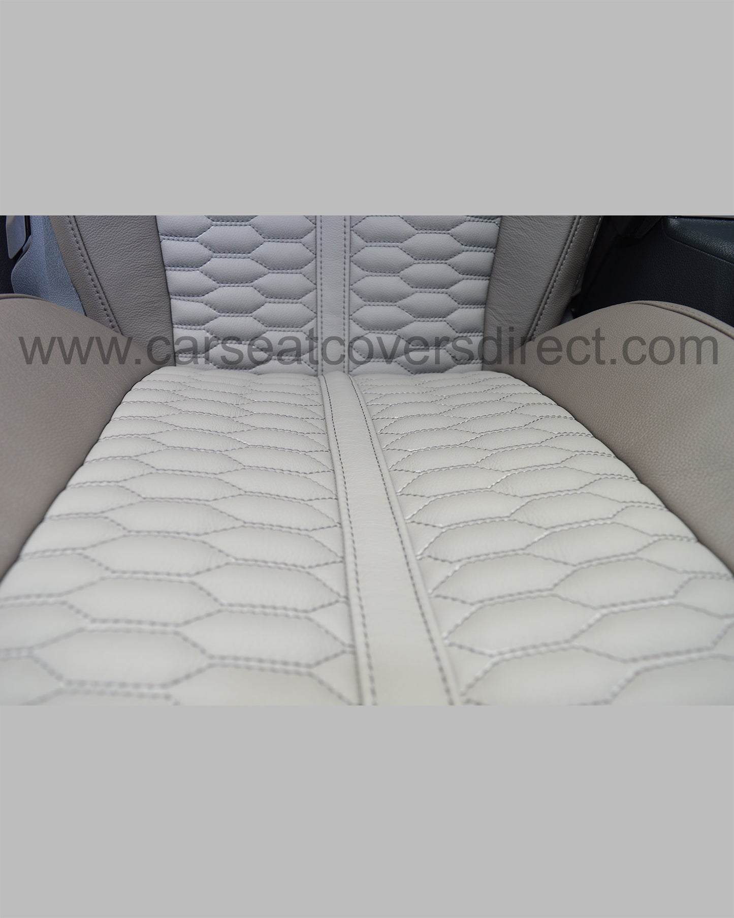 Volkswagen VW Golf MK7 Seat Covers - Leather Brown with Cream Honeycomb Centre