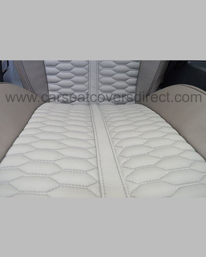 Volkswagen VW Golf MK7 Seat Covers - Leather Brown with Cream Honeycomb Centre