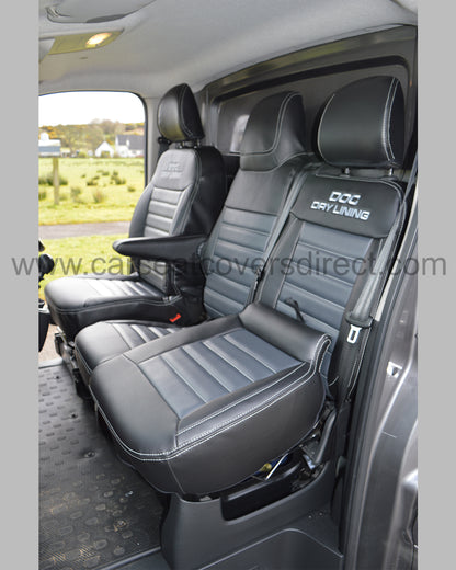 Vauxhall / Opel Vivaro Tailored Seat Covers - Black with Grey