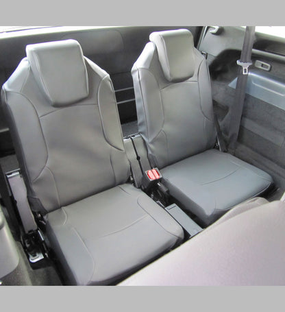 Citroen C4 Grand Picasso Tailored Seat Covers - Charcoal leatherette with Logos (2013 - Present) 7 seater