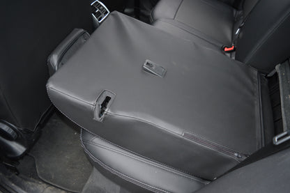 Audi Q3 8U Seat Covers (2011–2019) | Black Perforated Leatherette & Silver Stitching | Custom Made to Order