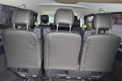 Mercedes Benz Vito W447 9 Seater Seat Covers | Black Diamond Stitched Leatherette