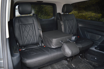 Mercedes Benz Vito W447 9 Seater Seat Covers | Black Diamond Stitched Leatherette