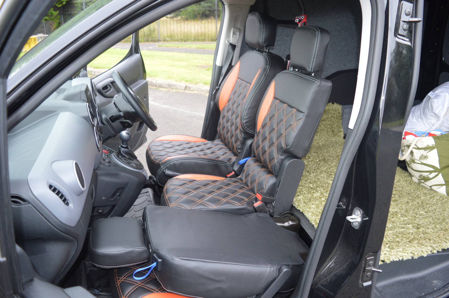 Citroën Berlingo Seat Covers (2008+) | Waterproof Diamond Quilted Leatherette | Custom Made to Order