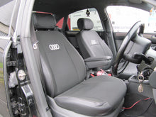 Audi A6 4B Seat Covers (1997–2004) | Black Leatherette & Silver Stitching | Custom Made to Order