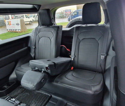 Land Rover Defender SWB 2020 onwards Black leatherette with carbon fibre inserts - 5 Seater