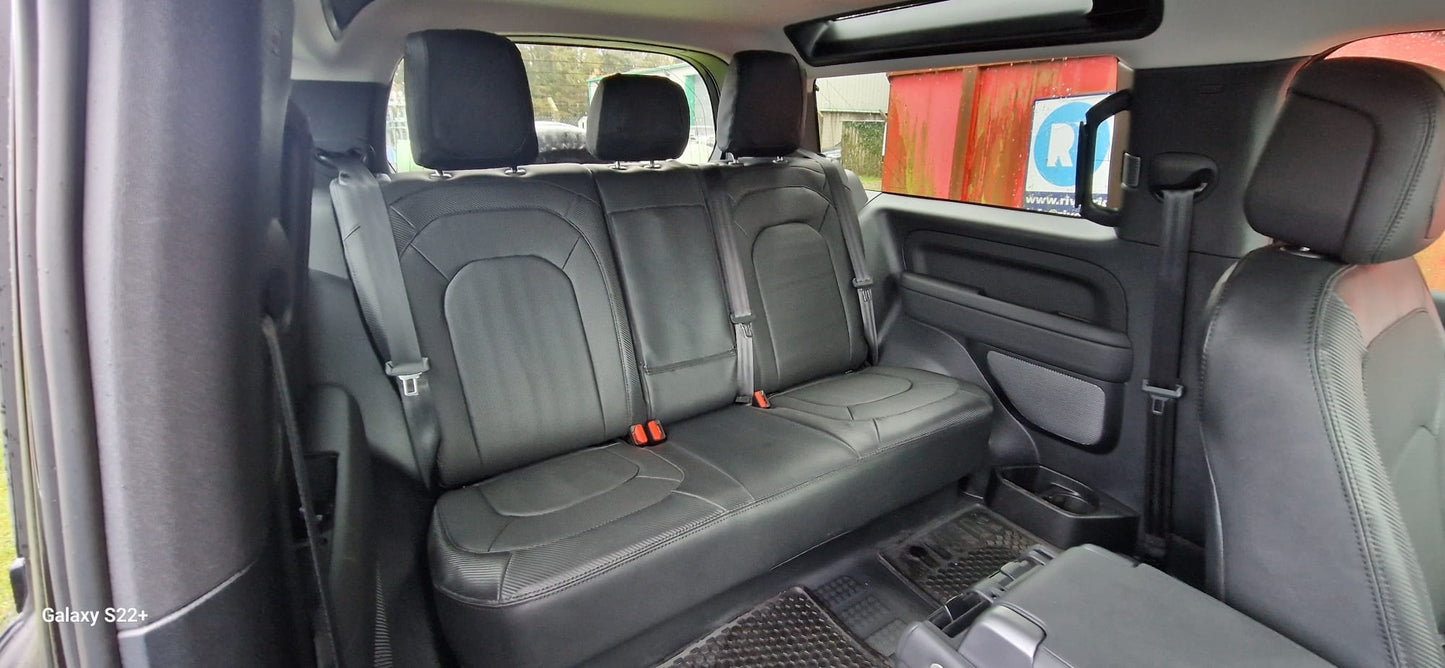 Land Rover Defender SWB 2020 onwards Black leatherette with carbon fibre inserts - 5 Seater