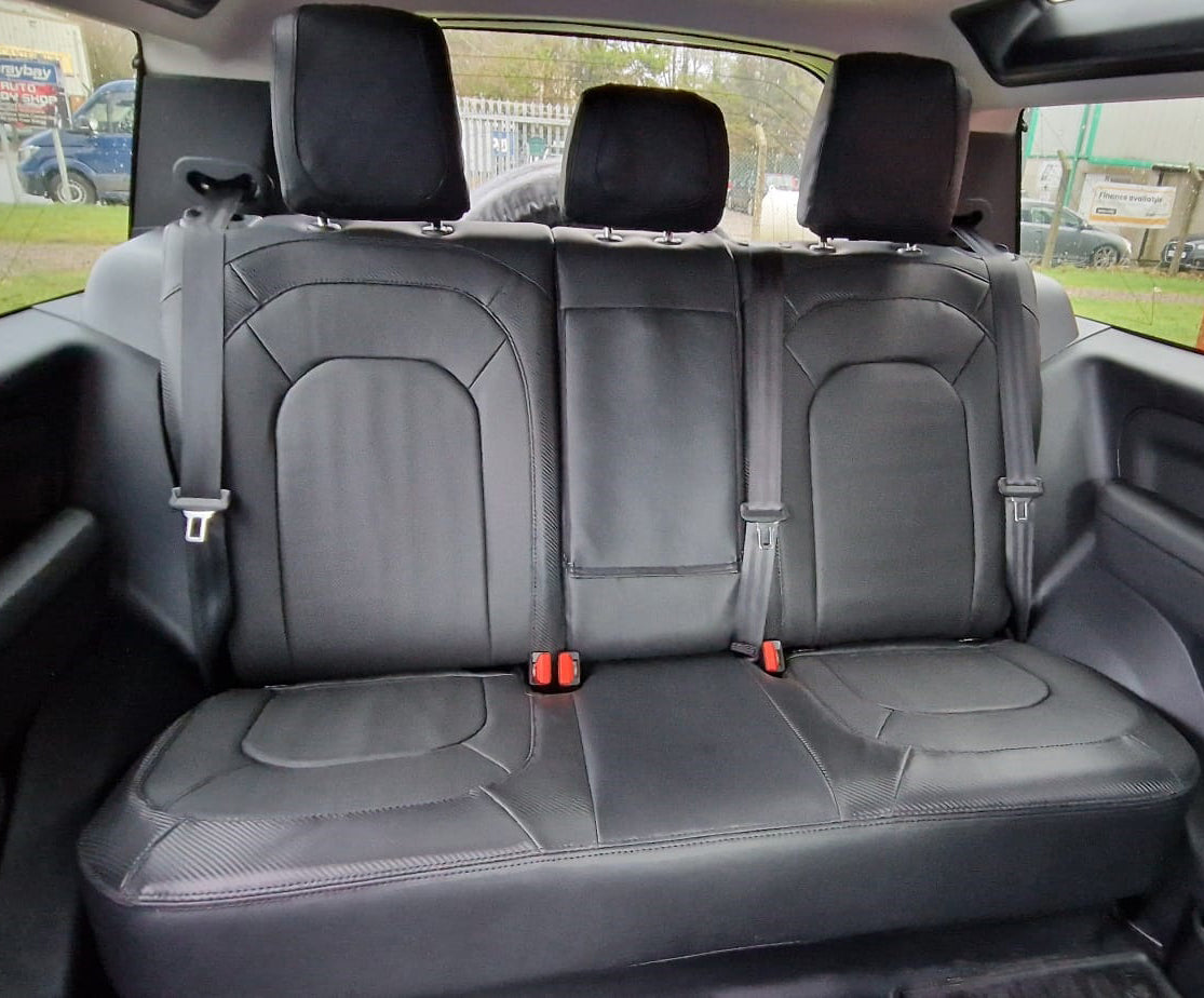 Land Rover Defender SWB 2020 onwards Black leatherette with carbon fibre inserts - 5 Seater