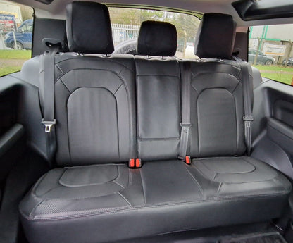 Land Rover Defender SWB 2020 onwards Black leatherette with carbon fibre inserts - 5 Seater