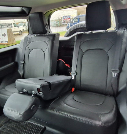 Land Rover Defender SWB 2020 onwards Black leatherette with carbon fibre inserts - 5 Seater
