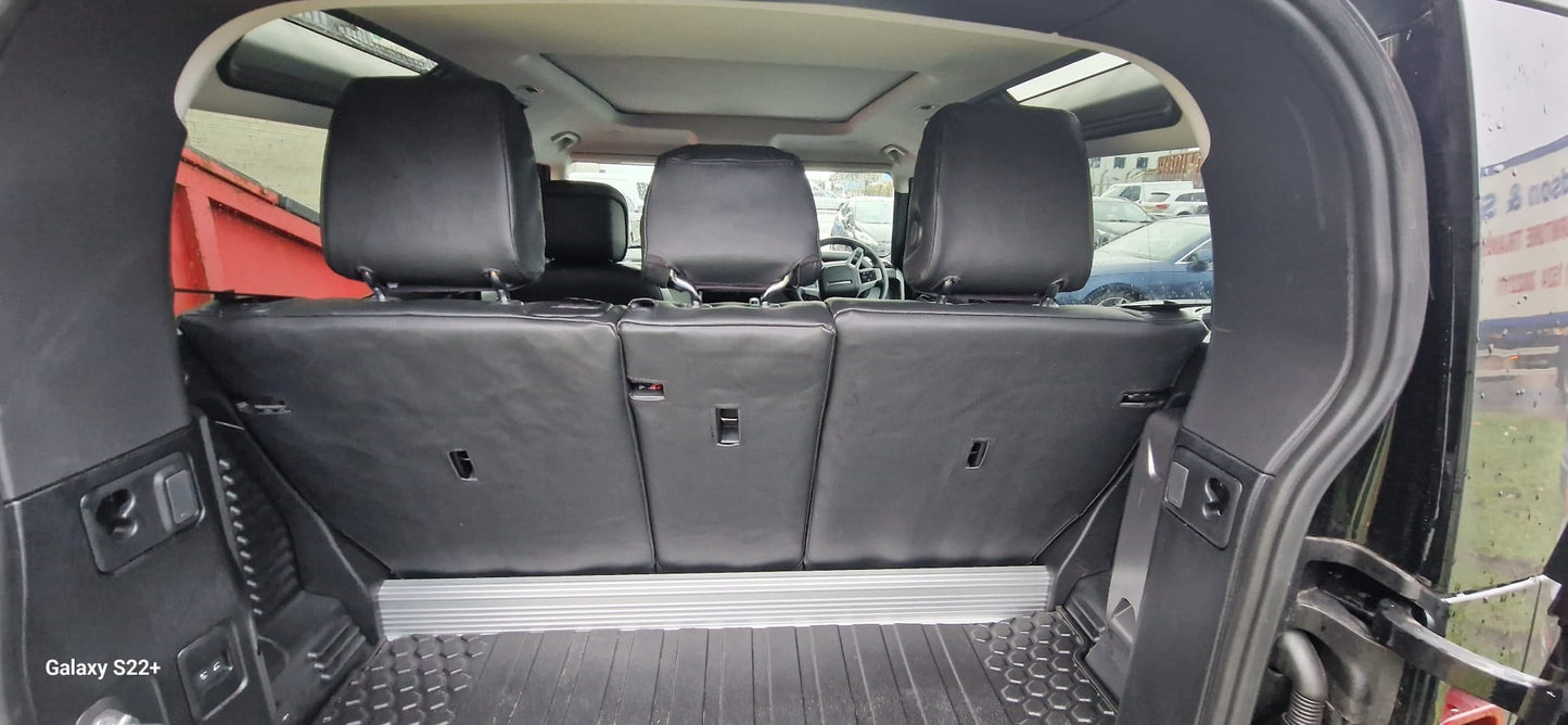 Land Rover Defender SWB 2020 onwards Black leatherette with carbon fibre inserts - 5 Seater