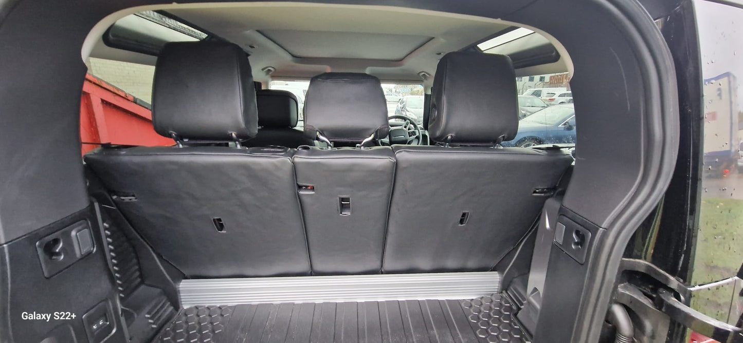 Land Rover Defender SWB 2020 onwards Black leatherette with carbon fibre inserts - 5 Seater