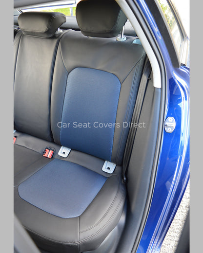 Audi A3 - Black & Lazer Blue Centres with logos