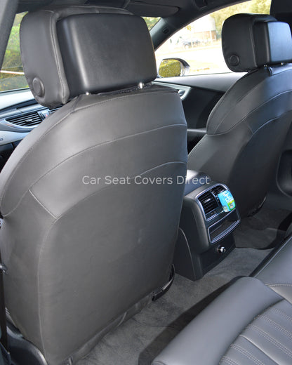 Audi A7 S-Line Tailored Seat Covers - Grey With Audi Logos