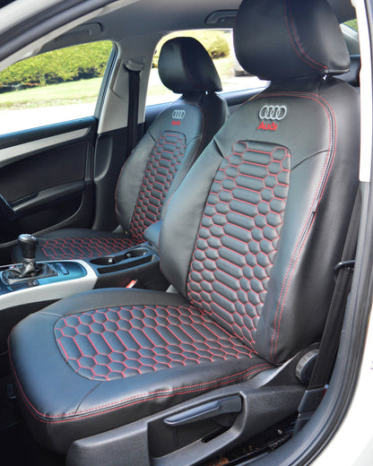 Audi A4 - Black With Red Honeycomb Stitch 2008 - 2016