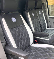 VW Transporter T6 Sportline Diamonds - Black with White Inserts