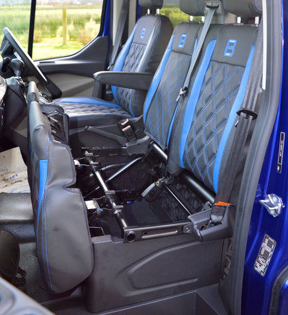 Ford Transit - Diamond Quilting Blue Stitching