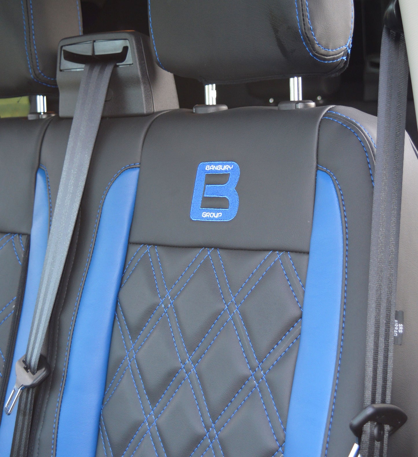 Ford Transit - Diamond Quilting Blue Stitching