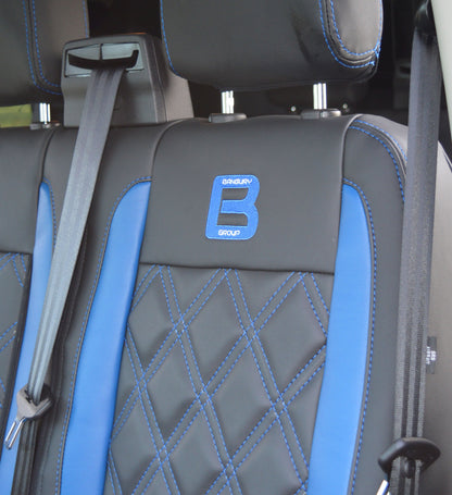 Ford Transit - Diamond Quilting Blue Stitching