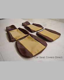 Volkswagen VW T25 / T3 Tailored Van Seat Covers - BROWN & TAN