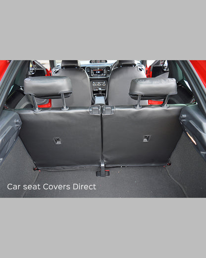 Volkswagen VW NEW Beetle Tailored Seat Covers - Black PVC with Grey Stitching