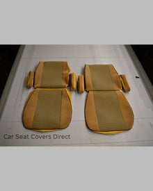 Volkswagen VW T25 / T3 Tailored Van Seat Covers - CHESS & BEIGE FABRIC