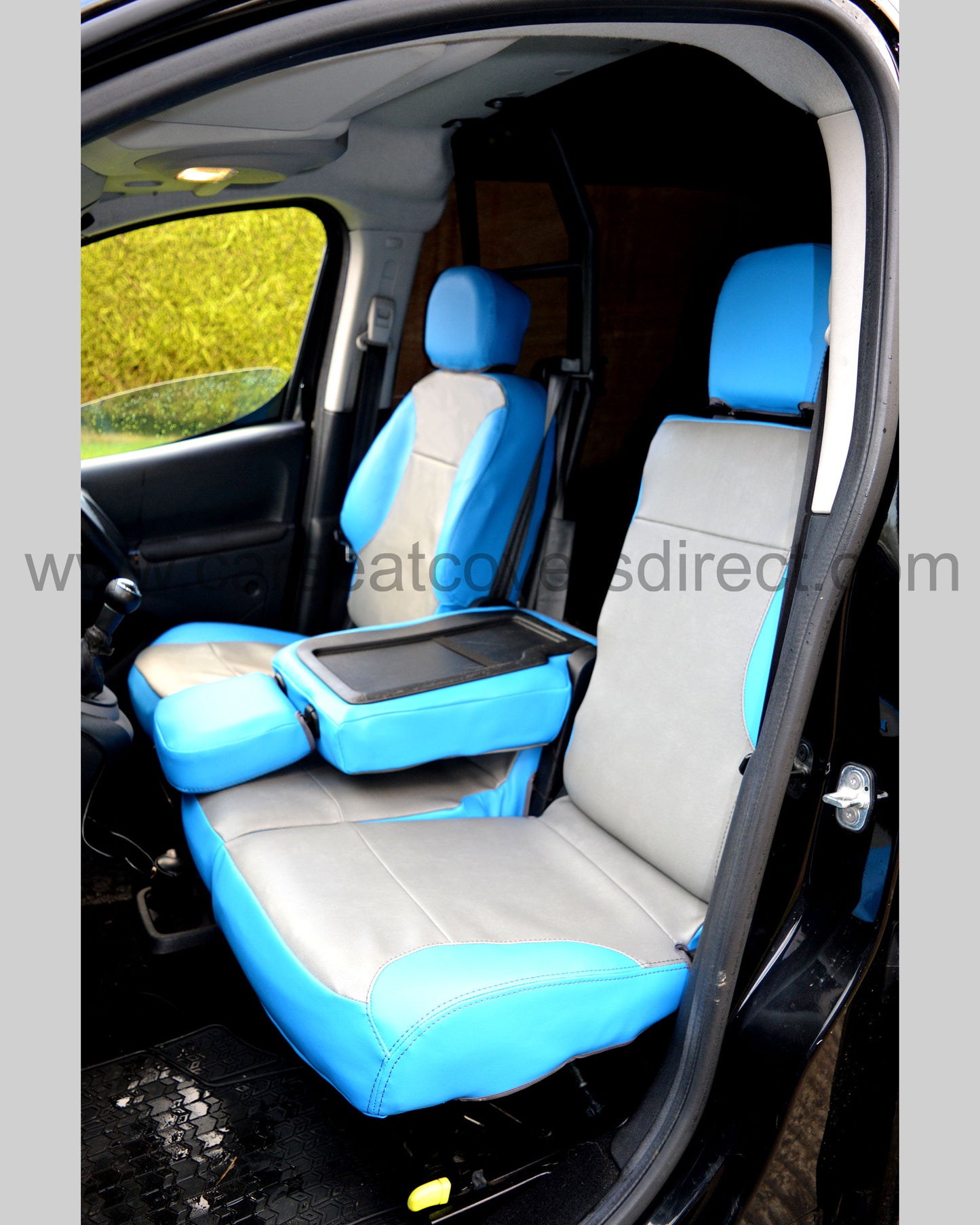 Citroen Berlingo Seat Covers - Blue with Grey Centres 2008-2018